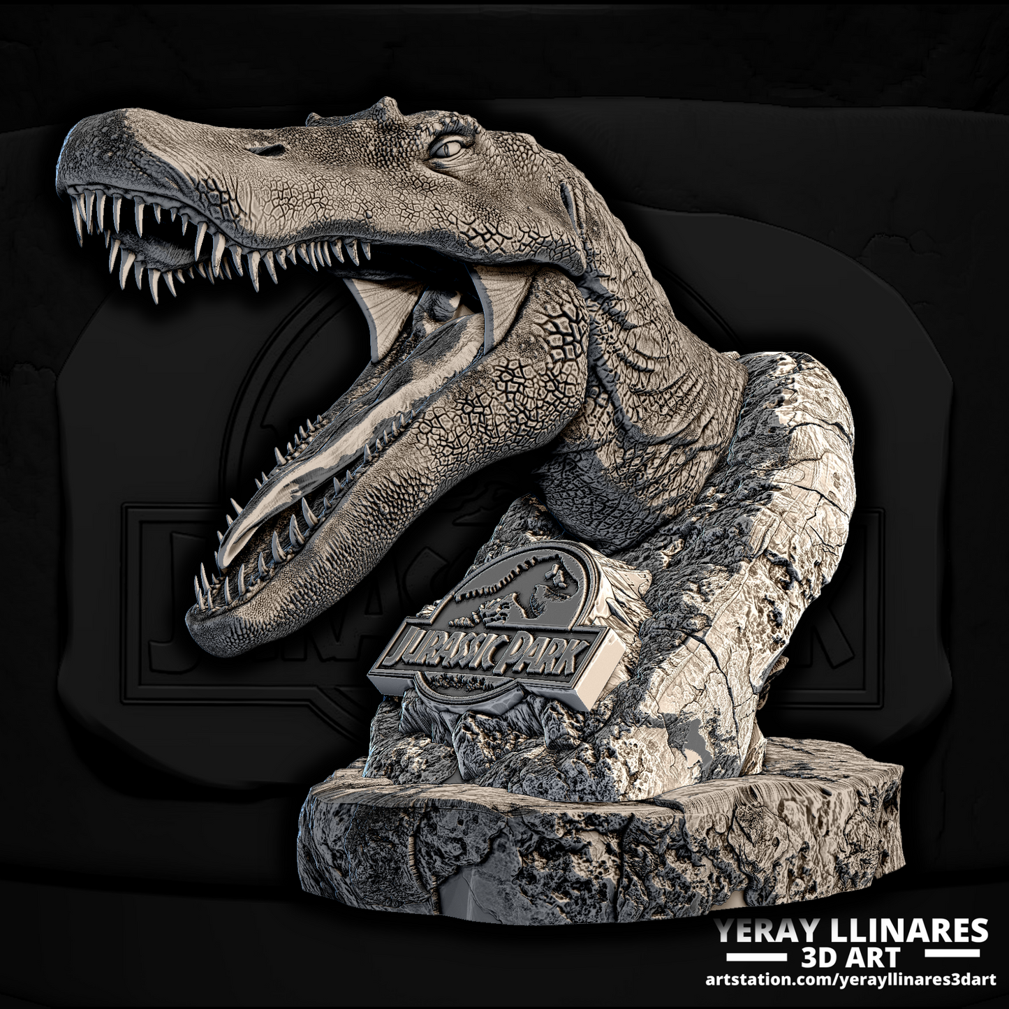 Busto de Spinosaurus – Jurassic Tribute