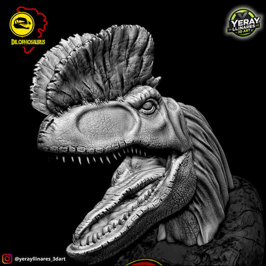 Busto de Dilophosaurus – Jurassic Tribute