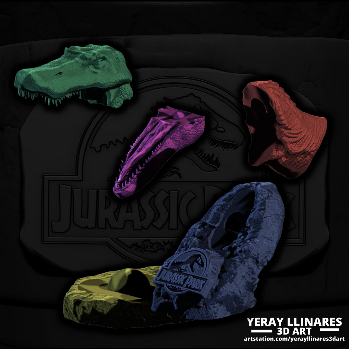 Busto de Spinosaurus – Jurassic Tribute