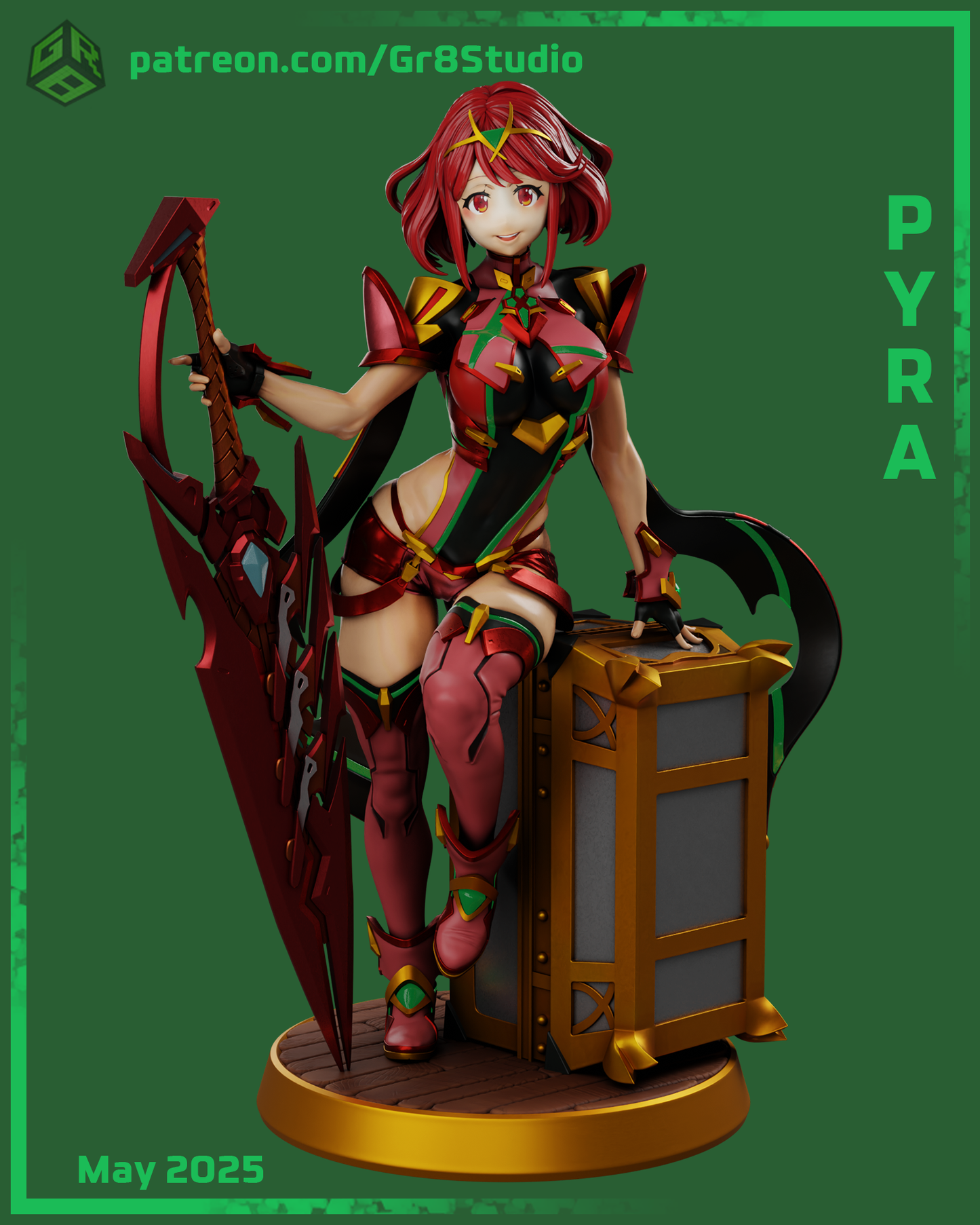 Pyra / Homura – Xenoblade Chronicles 2 | Garage Kit sin pintar