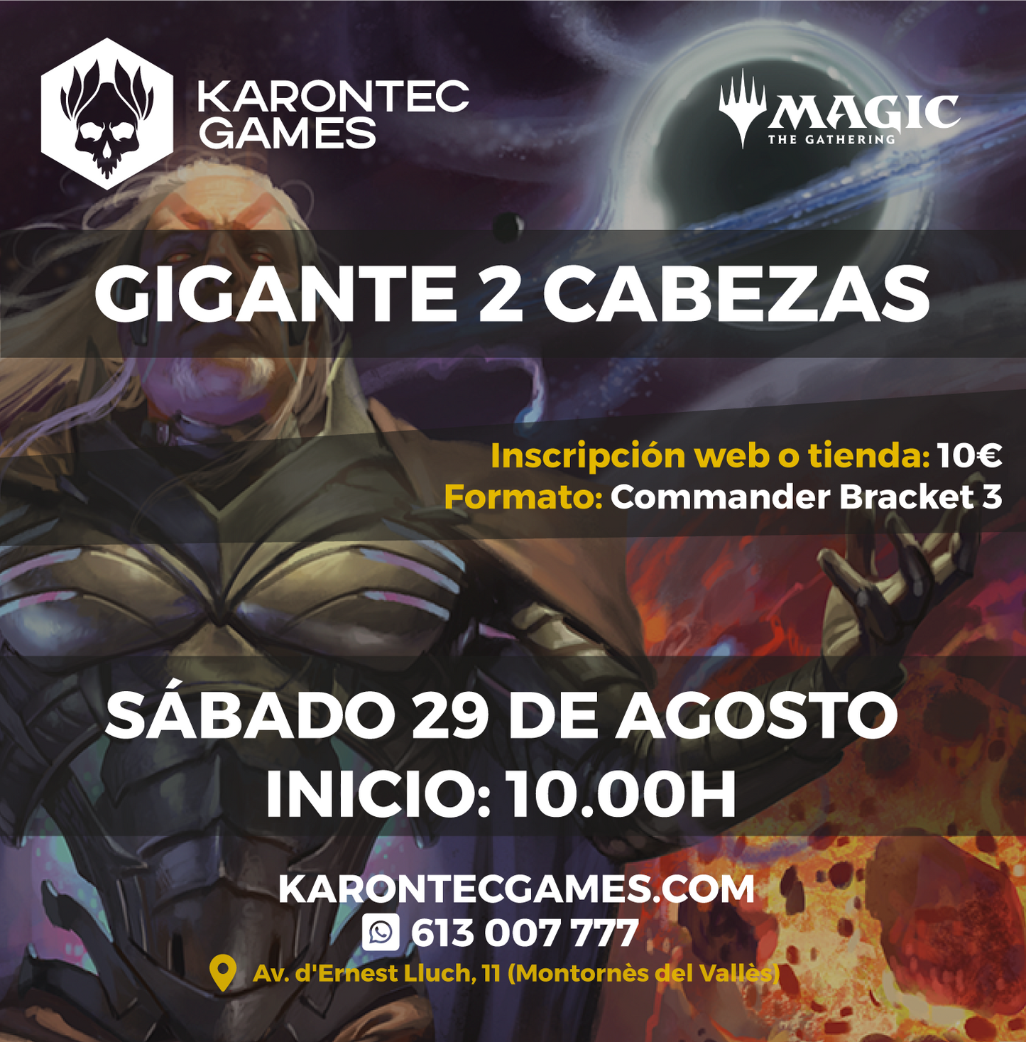 SÁBADO 29 DE AGOSTO - Two Headed Giant Commander - Bracket 3