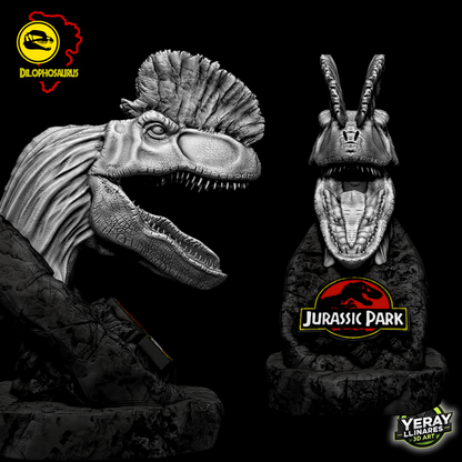 Busto de Dilophosaurus – Jurassic Tribute