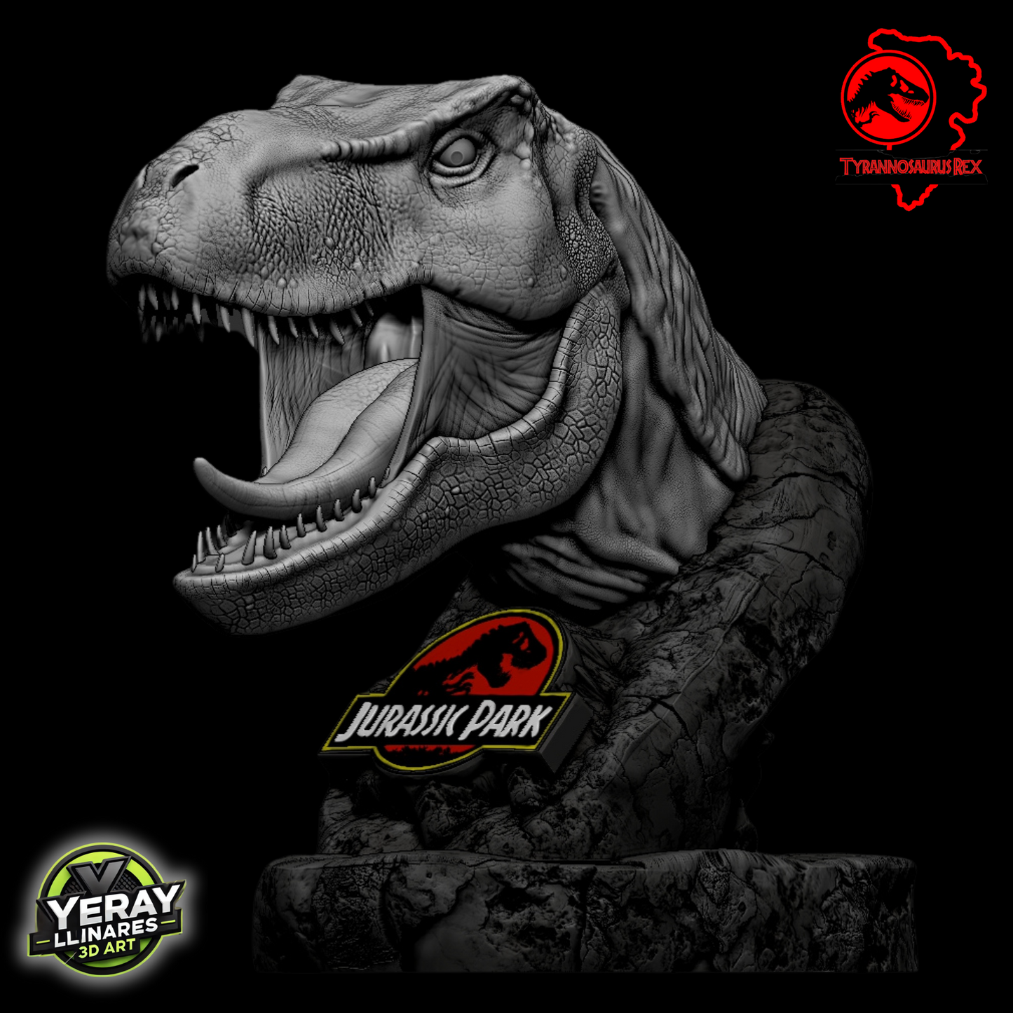 Busto de Tyrannosaurus Rex – Jurassic Tribute