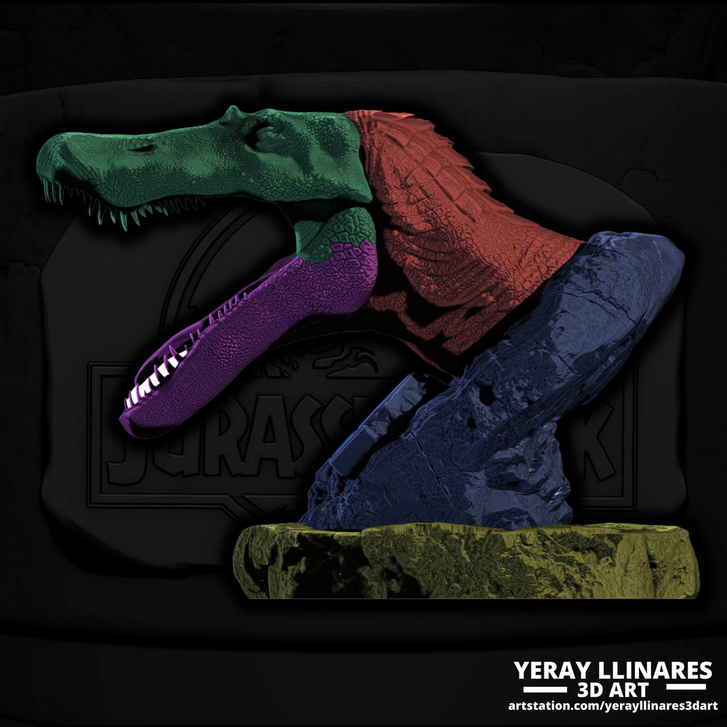 Busto de Spinosaurus – Jurassic Tribute
