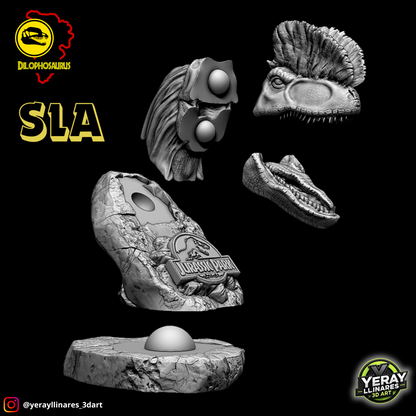 Busto de Dilophosaurus – Jurassic Tribute
