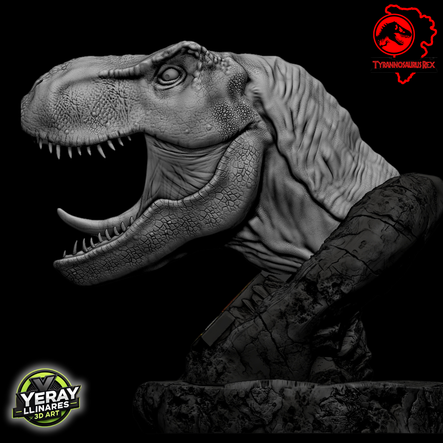 Busto de Tyrannosaurus Rex – Jurassic Tribute