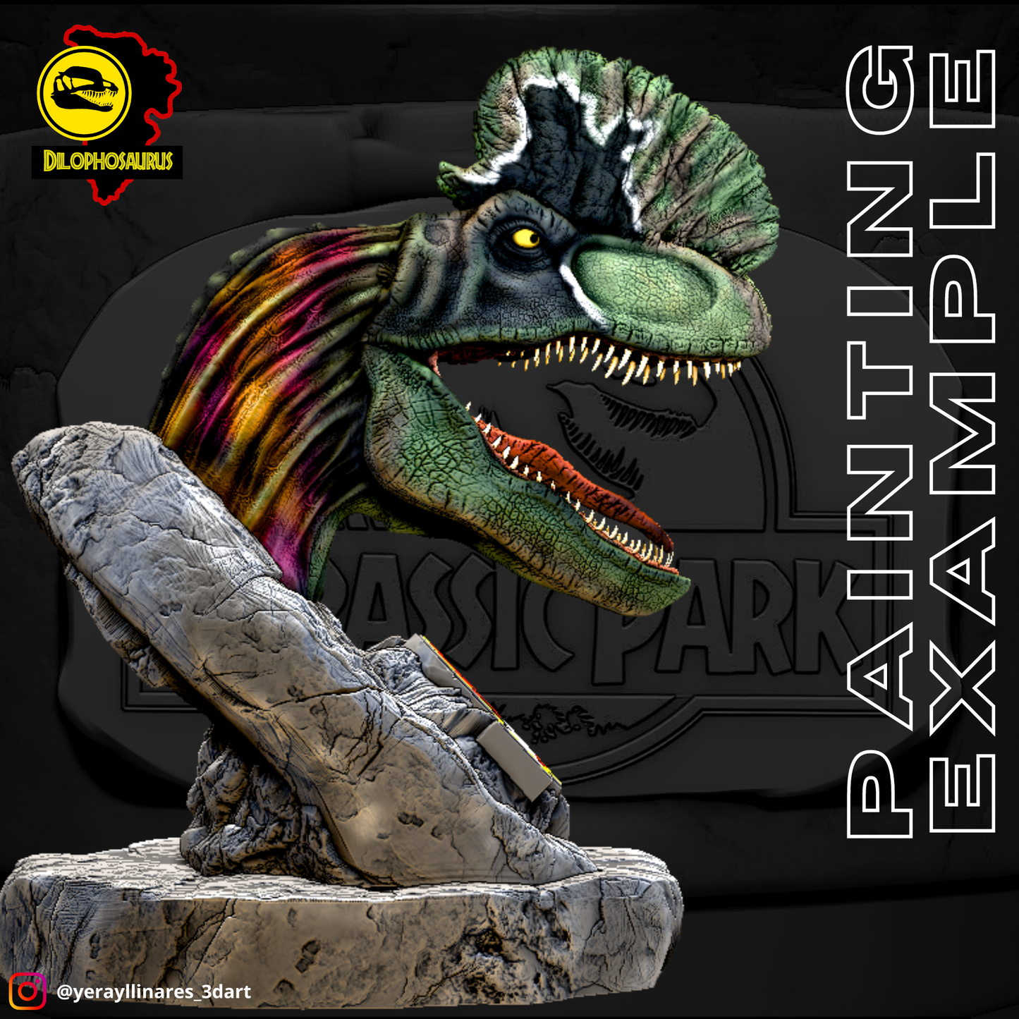 Busto de Dilophosaurus – Jurassic Tribute