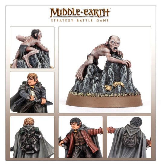 Frodo, Sam y Gollum en Emyn Muil