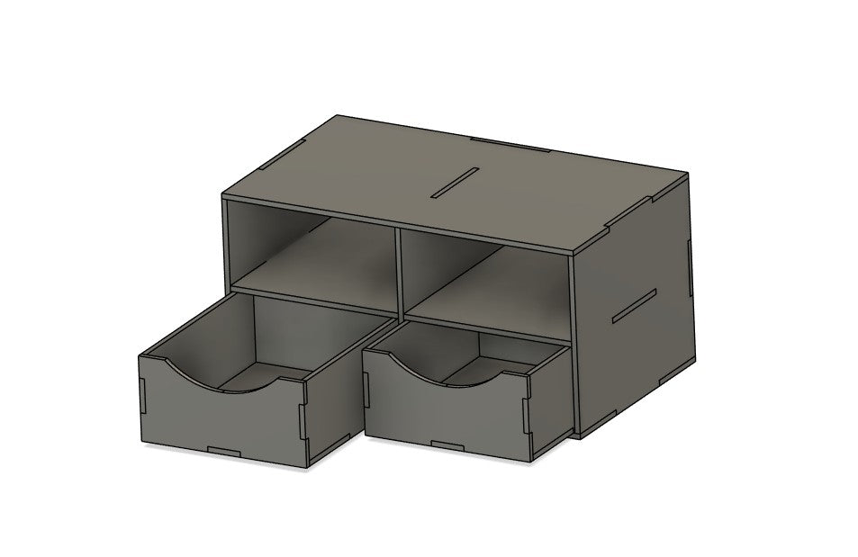 PIEZA LATERAL - CON CAJONES - Cajonera para mesa de pintura