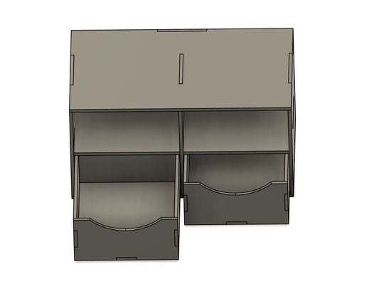 PIEZA LATERAL - CON CAJONES - Cajonera para mesa de pintura