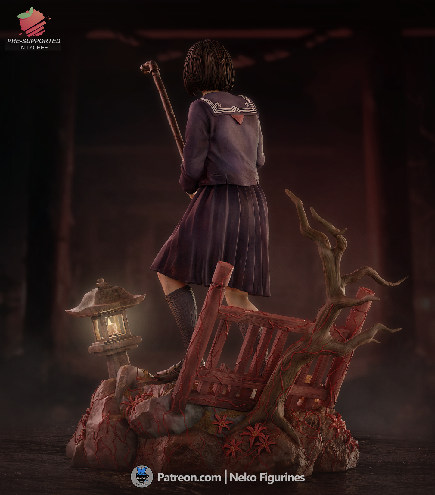 Hinako — Silent Hill F — Escultura de resina