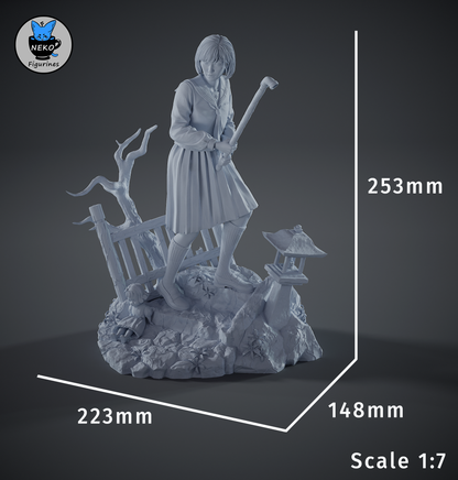 Hinako — Silent Hill F — Escultura de resina