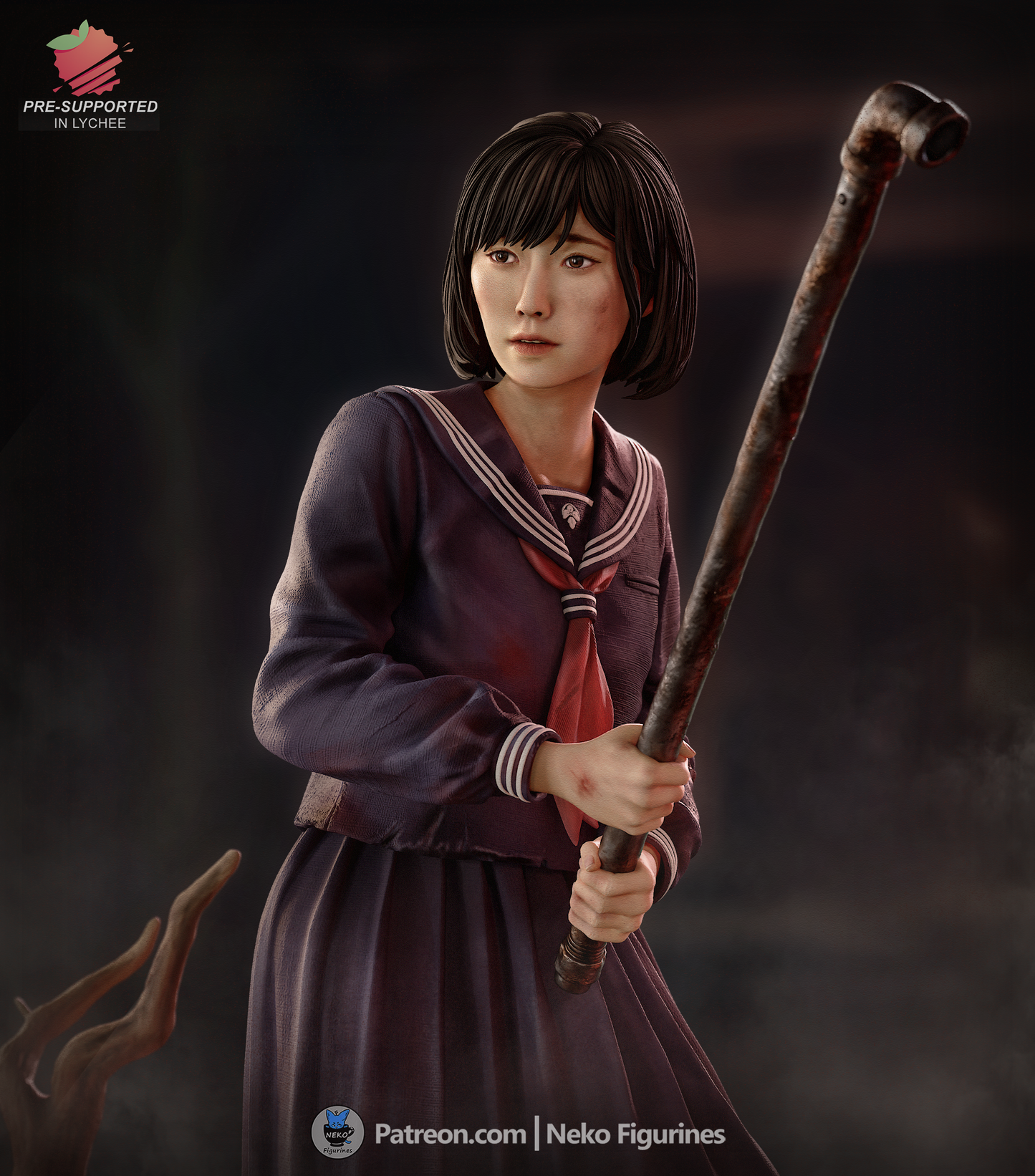 Hinako — Silent Hill F — Escultura de resina