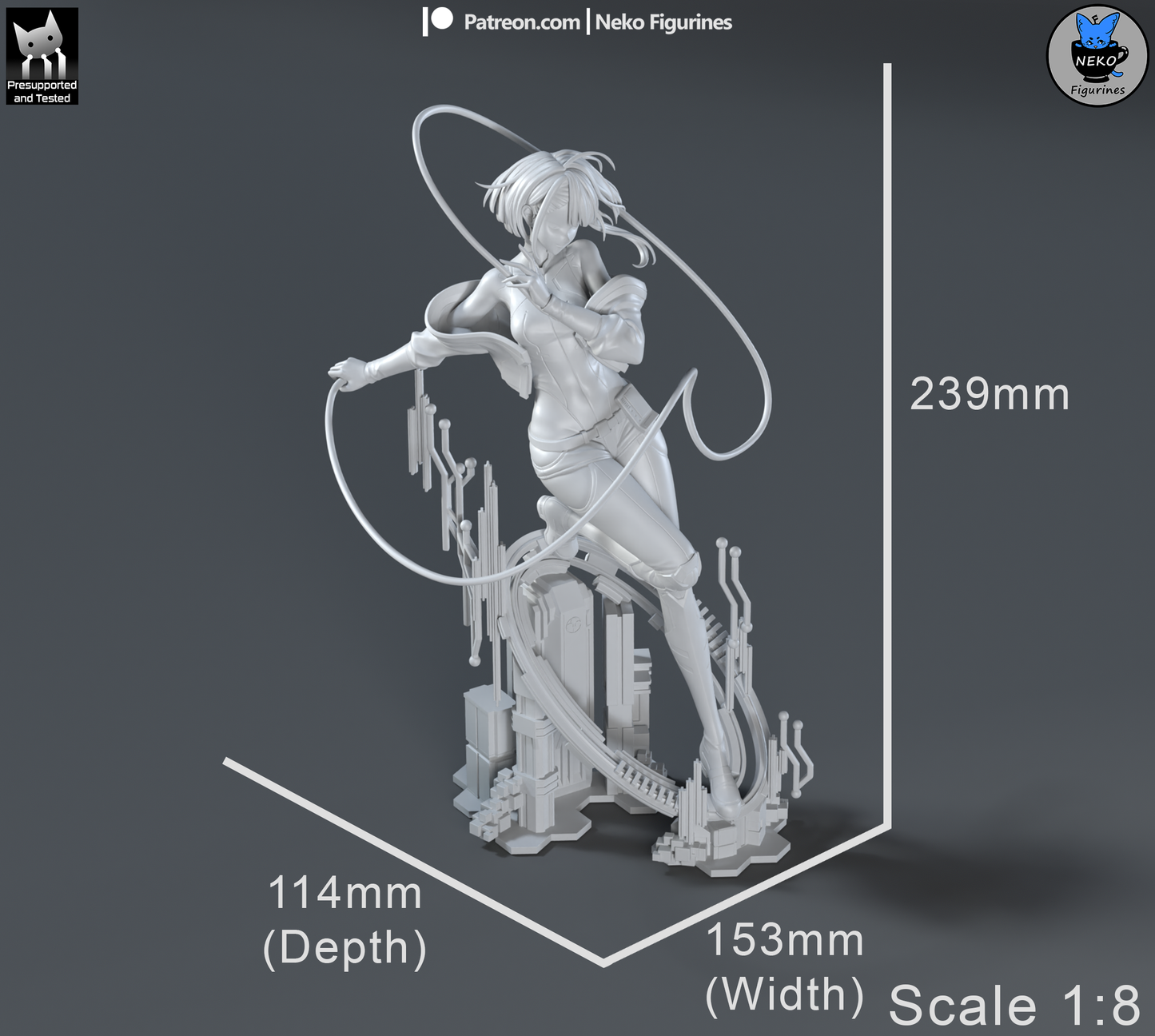 Lucy Kushinada – Cyberpunk: Edgerunners | Garage Kit sin pintar