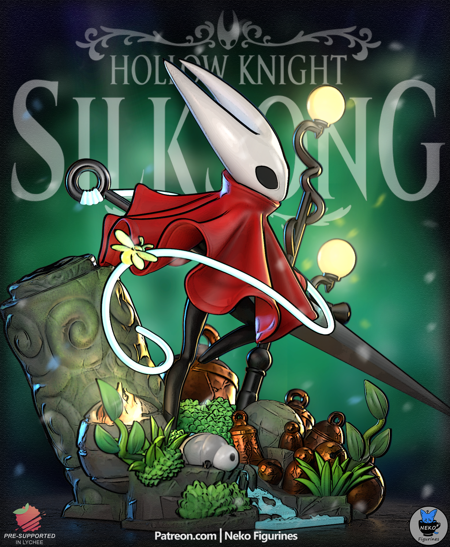 Hornet — Hollow Knight: Silksong — Escultura de resina