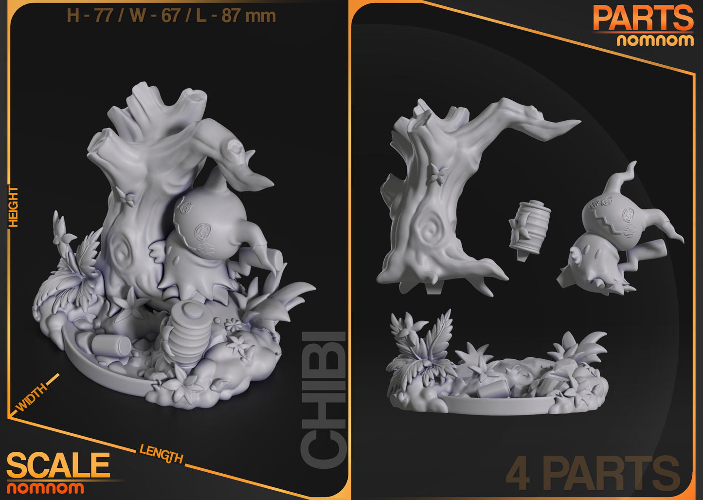 Mimikyu Chibi Pokémon – Garage Kit sin pintar