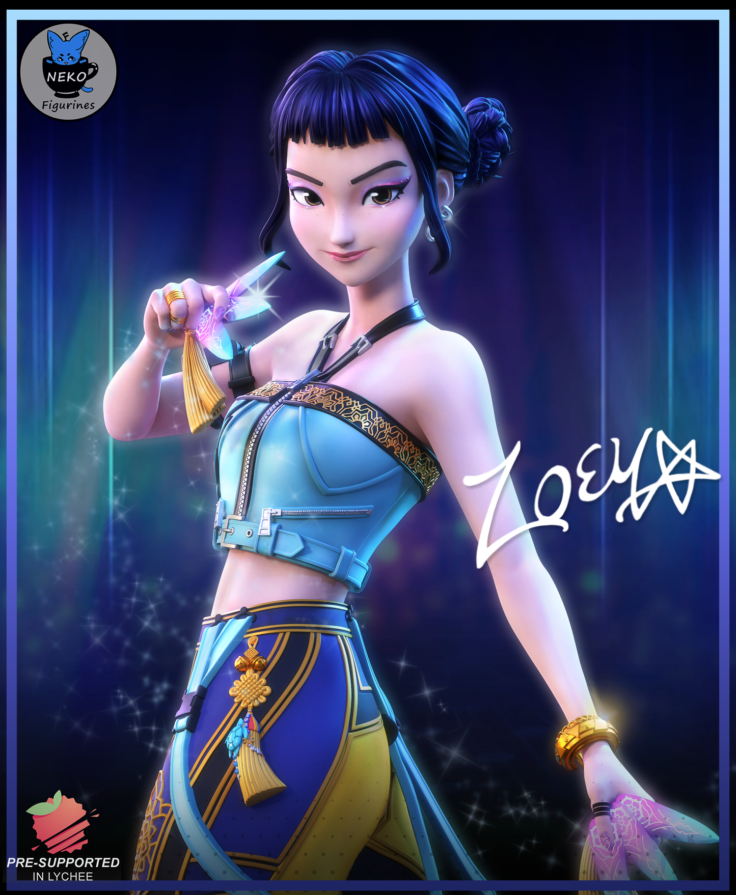 Zoey — K-Pop Demon Hunters — Escultura de resina