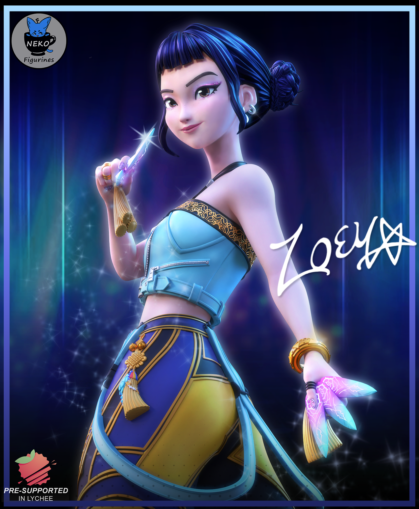 Zoey — K-Pop Demon Hunters — Escultura de resina