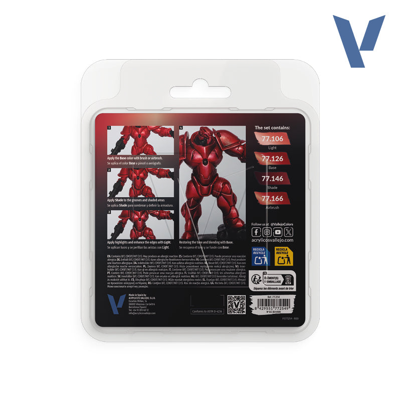 Set Rojo Rubí - Vallejo